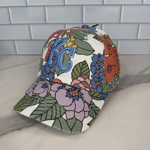 Kansas City Royals‎ Hat Cap Strap Back Womens White Floral MLB Baseball 47 NWOT